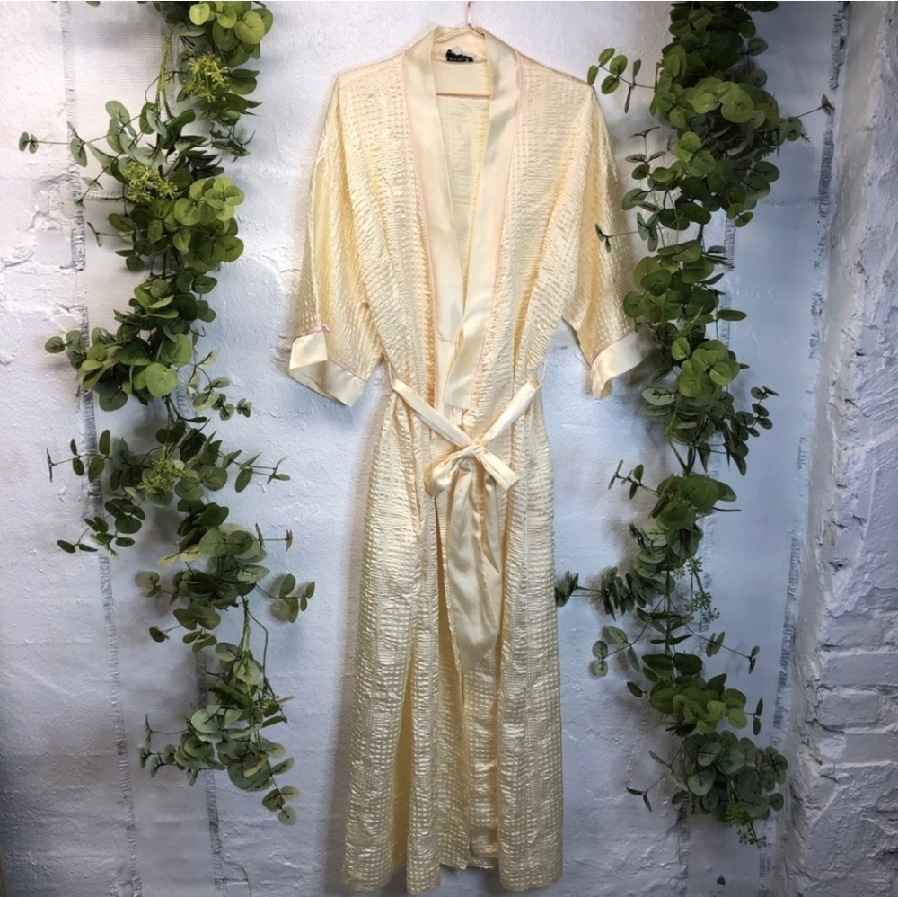 Vintage Dior Cream Lace Robe